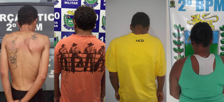 Foragidos da Justiça e um do semiaberto foram capturados por equipes da Força Tática e radiopatrulha - Divulgação/PM