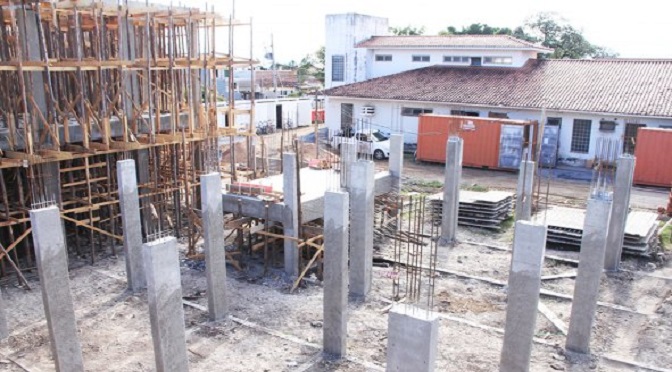 Construção do novo pronto socorro de Corumbá pertence ao projeto de reforma e ampliação da Santa Casa - Gisele Ribeiro/ Notícias MS