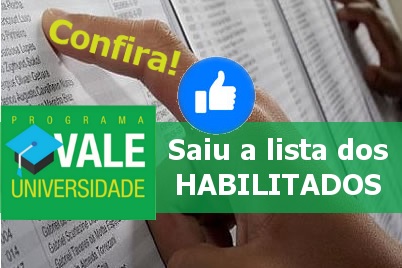 Governo do Estado convoca habilitados do Vale Universidade