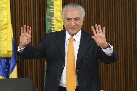 Presidente Michel Temer durante cerimônia em Brasília - Antonio Cruz/ Agência Brasil