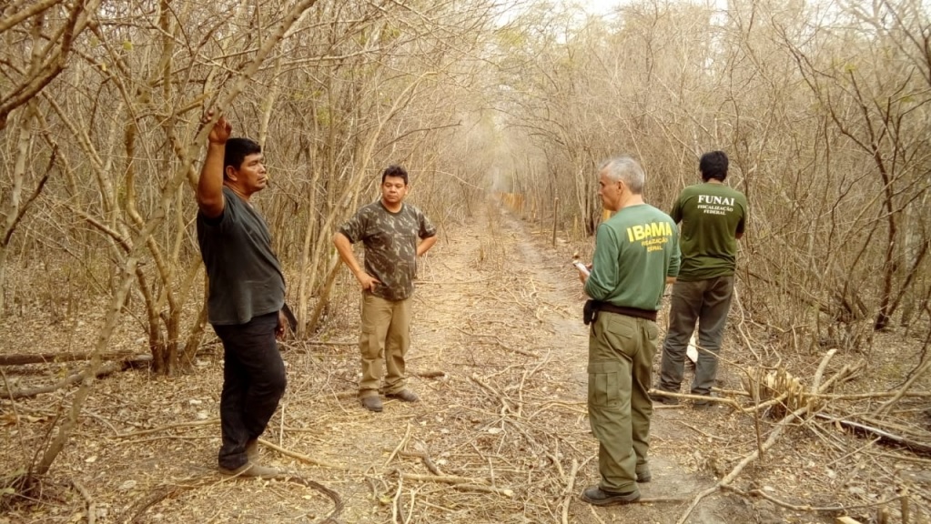 Área degradada está localizada dentro da reserva indígena Kadiwéu, na região da Serra de Bodoquena - Divulgação PF