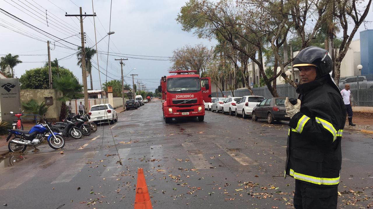 Na rua Manoel Pedro de Campo houve o rompimento de cabos de energia - Marcelo marcos /JPNews