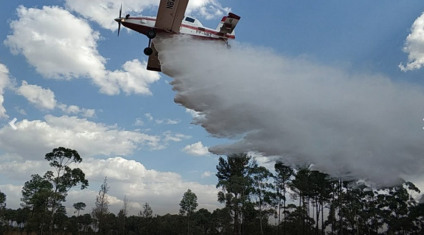 Avião do 2º Esquadrão de Aviação Operacional do Corpo de Bombeiros do DF que atuará no combate aos incêndios em MS