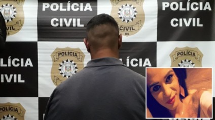 O preso pela DHPP por suspeita do assassinato de Lucas Vinicius (no detalhe) - Imagem cedida/DHPP e álbum de família