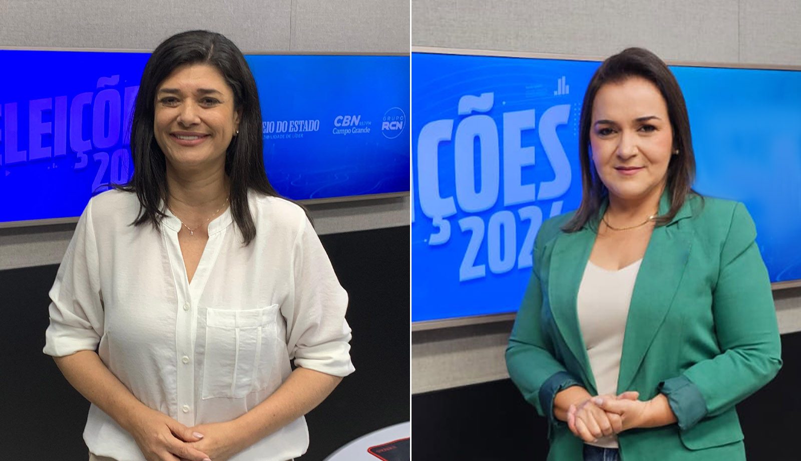 Rose Modesto (União) e Adriane Lopes (PP), candidatas a prefeita de Campo Grande