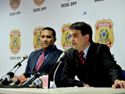 O Chefe do Gecop,  delegado Stênio Santos Souza, e o delegado Marcelo Bórsio, falam sobre a Operação Tapete Persa -