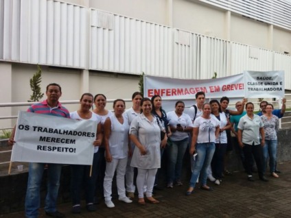 Categoria está parada em frente ao Hospital Auxiliadora, na rua Paranaíba - Divulgação/Assessoria Imprensa