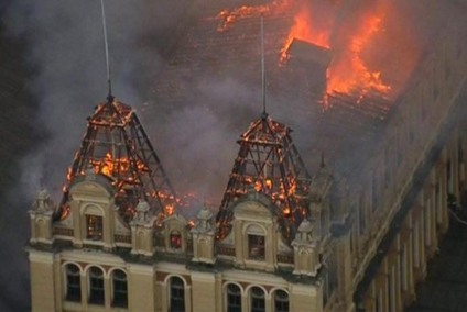 Incêndio atinge Museu da Língua Portuguesa - Agência Brasil