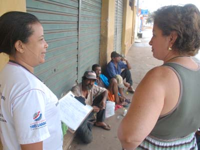 O trabalho das assistentes sociais ocorreu na manhã de hoje -