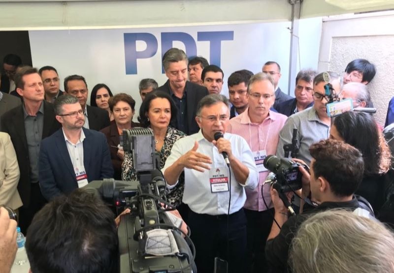 PDT oficializou chapa pura de Odilon na sede do partido em Campo Grande - Ronie Cruz/CBN