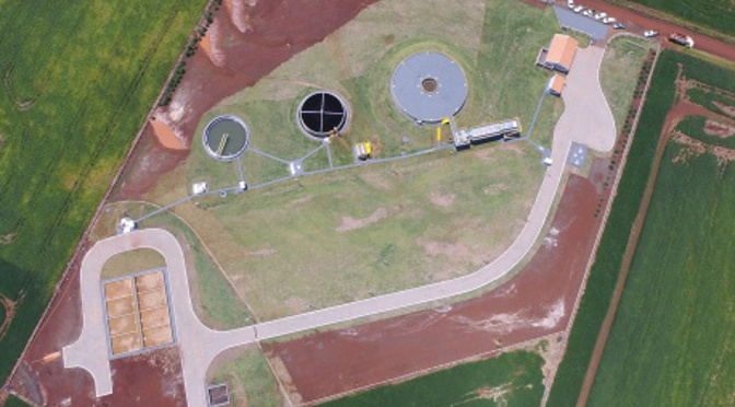 Estação de Tratamento de Esgoto em Maracaju. - Divulgação/Sanesul Estação de Tratamento de Esgoto em Maracaju. - Divulgação/Sanesul