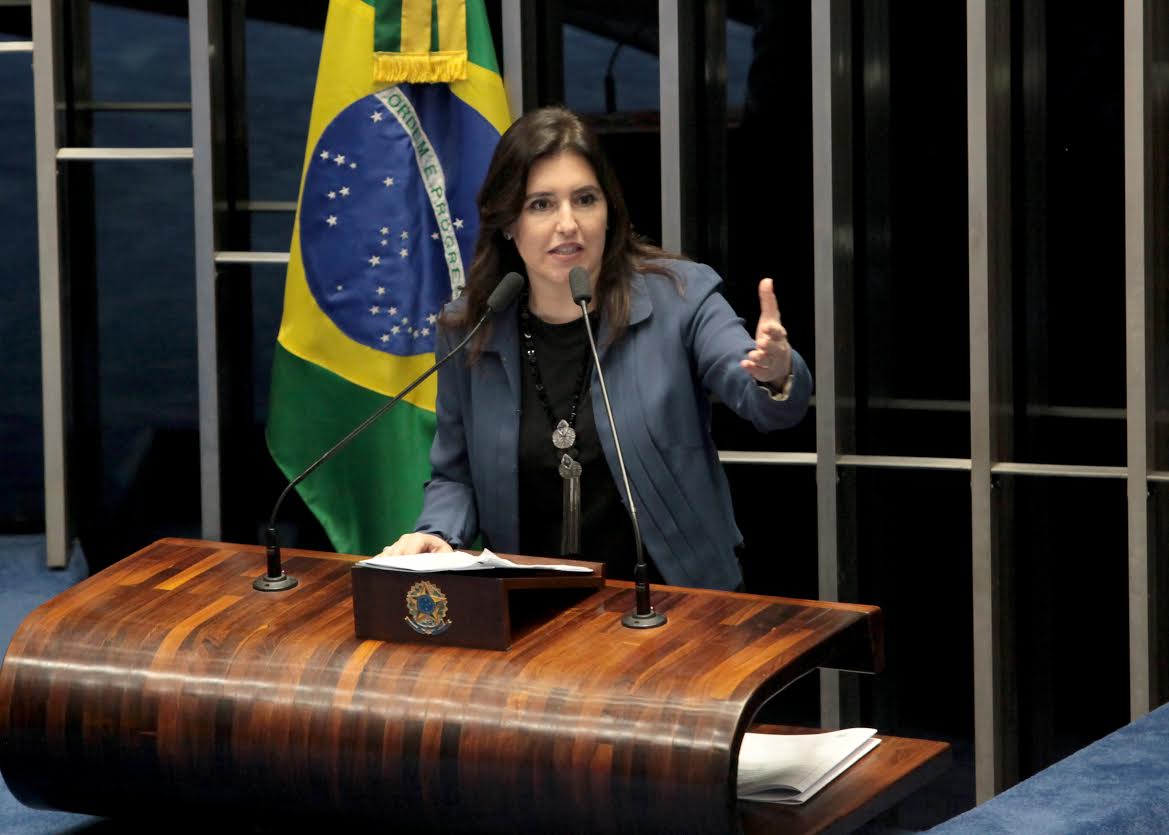 Simone Tebet discursa no Senado - Divulgação