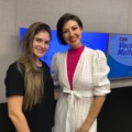 Mariana Vilela e Juliana Gambim no estúdio CBN-CG.