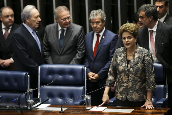 Presidente Dilma chega para depoimento no Senado - Marcelo Camargo/Agência Brasil