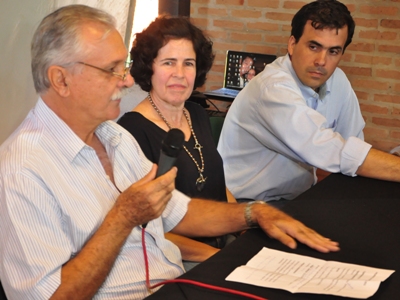 Presidente do Sindicato Rural, Pascoal Secco, e prefeita Márcia Moura participaram da solenidade -