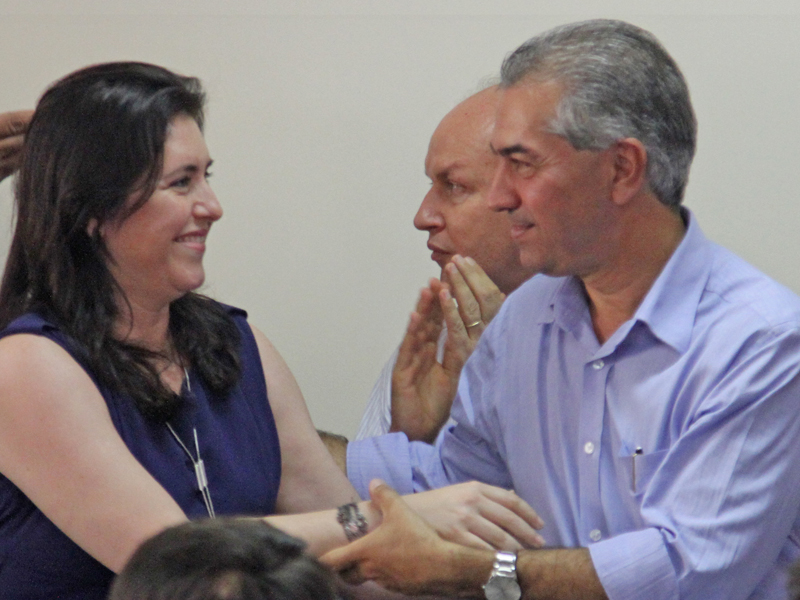 Vice-governador e senadora eleita, Simone Tebet - Divulgação