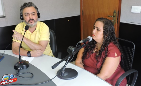 Nestor Junior entrevistado Tatiany Cristina no RCN Noticias/Cultura FM - Foto: Gabrielly Almeida/JPNews