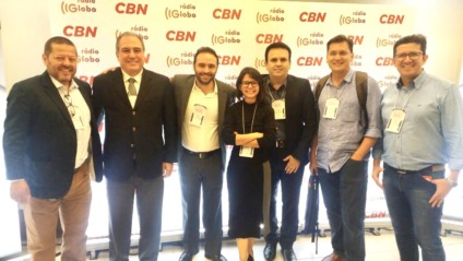 Diretores, jornalistas, colunistas e integrantes do departamento comercial no evento em São Paulo - CBN São Paulo