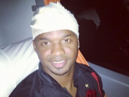 Felipe publicou foto da cabeça enfaixada, mas avisou que está bem -
