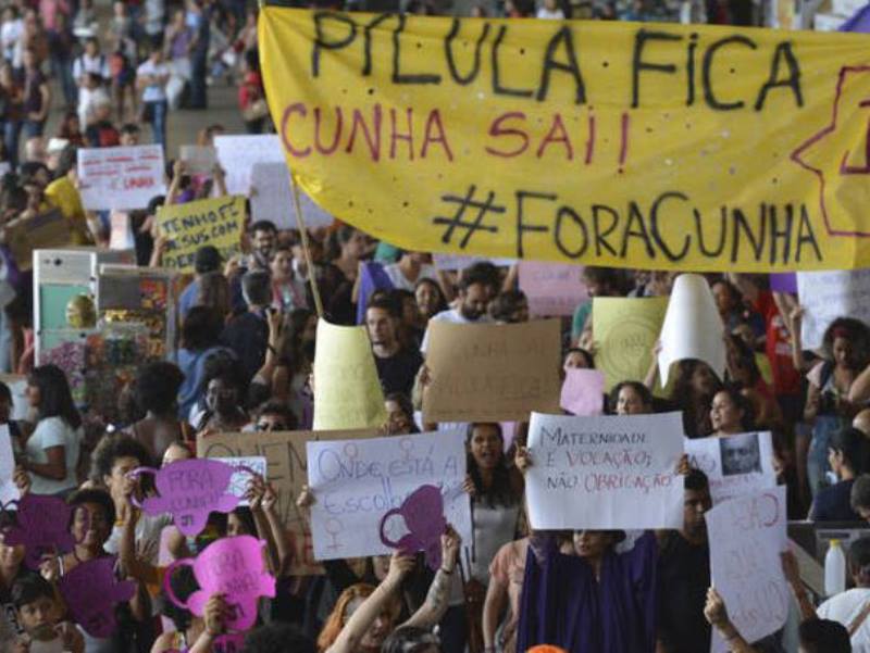 Manifestação realizada no início do mês, em São Paulo, contra projeto de lei de Eduardo Cunha - Abril