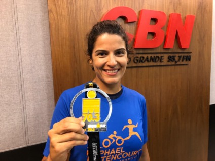 Depois do primeiro triatlo agora Thais já se prepara para o IronMan Floripa - Luis Vilela/CBN