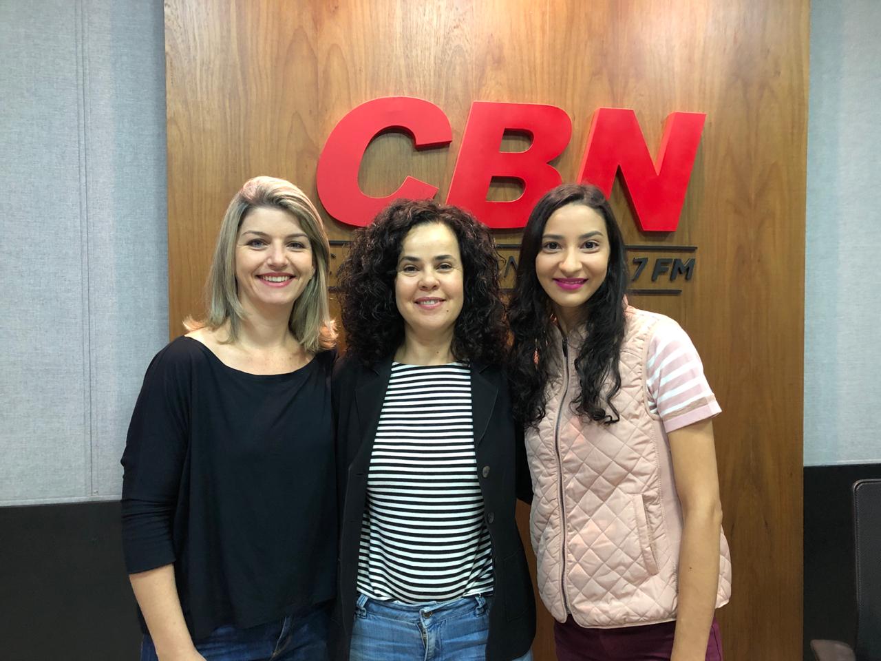 Nádia Mattos, Luciane Mamoré e Luciana Gomes - Isabelly Melo/CBN