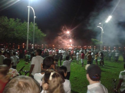 Três-lagoenses e visitantes podem ficar sem a tradicional queima de fogos - Arquivo/JP