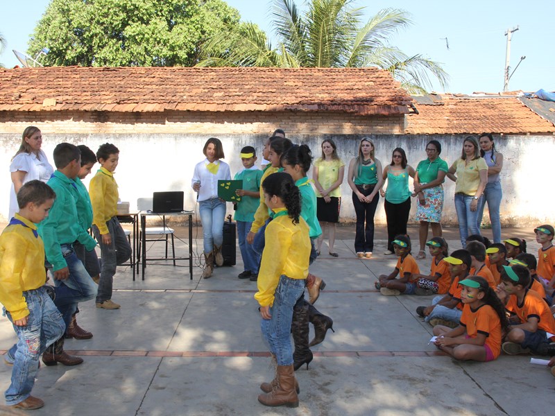 Os alunos fizeram apresentações para lembrar o “Dia da Independência - Divulgação