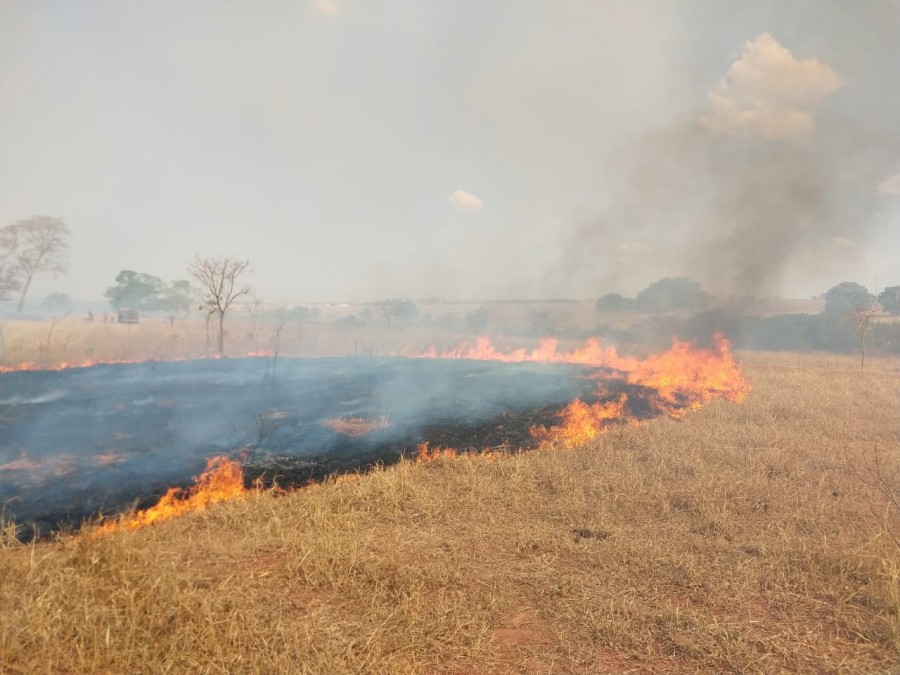 Este já é o segundo incêndio de grande proporção registrado em Paranaína nos últimso 15 dias - Divulgação