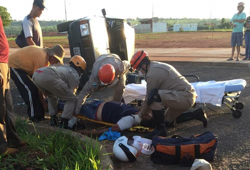 Ele foi socorrido Pelo Corpo de Bombeiros Militar - Imagem cedida