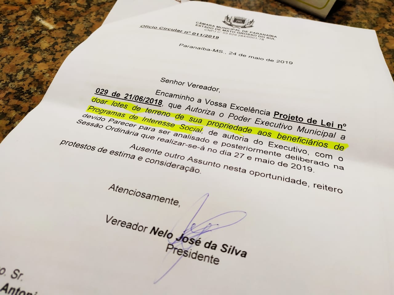 Em 2017 foi feito novo levantamento, corrigida irregularidades, feito registro e o loteamento de fato passou a existir