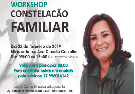 Workshop será no sábado, dia 23