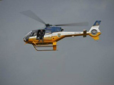 Helicóptero da PRF participou da operação Transformers -