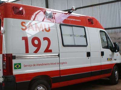 Atualmente, o SAMU dispõe de três viaturas sendo duas de Suporte Básico e uma de Suporte Avançado -