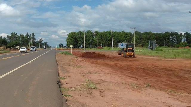 Empresa iniciou construção de rotatória  - Ana Cristina Santos