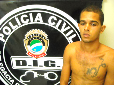 Charles Pena da Silva, 23 anos, foi preso pelos policiais da DIG enquanto dormia -