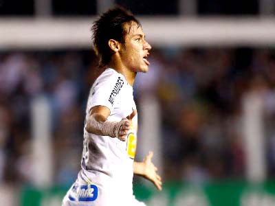 Neymar marcou o segundo gol do Peixe contra o Flamengo -