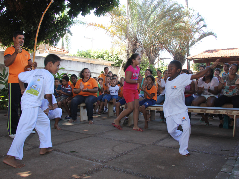 Crianças inseridas no projeto de capoeira no Serviço de Convivência participarão do Encontro de Capoeira - Departamento de Comunicação