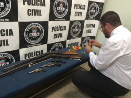Armas e munições foram apreendidas pela SIG - Renata Prandini