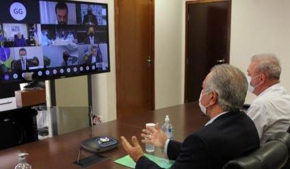 Reunião para tomada de decisão contra avanço da covid-19 em MS - Chico Ribeiro/Subcom