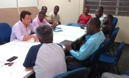 Imigrantes foram recebidos pelo diretor Municipal de Cultura, Rodrigo Fernandes - André Barbosa/JPNEWS
