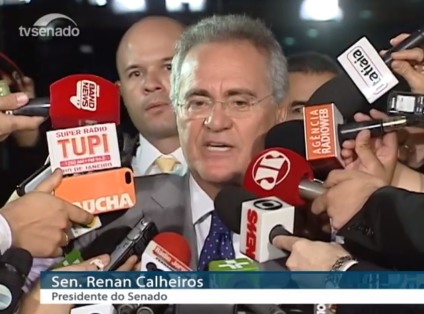 Renan Calheiros reage contra decisão do ministro Marco Aurélio Mello - Reprodução/TV Senado