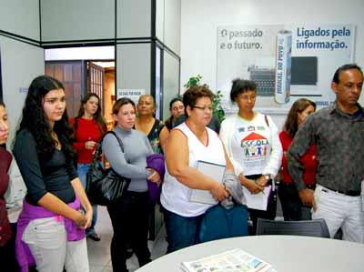 Funcionários Públicos durante a visita a redação do Jornal do Povo e jptl.com.br -