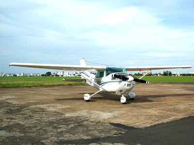 Foto tirada do avião há alguns anos atrás -