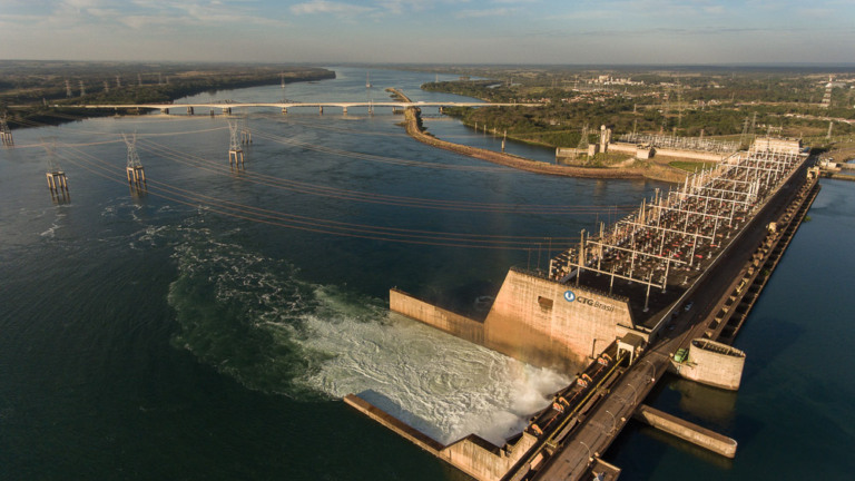 TRES LAGOAS, SP, 2017-07-04: Fotos aereas da UHE de Jupia. (Foto: Henrique Manreza)