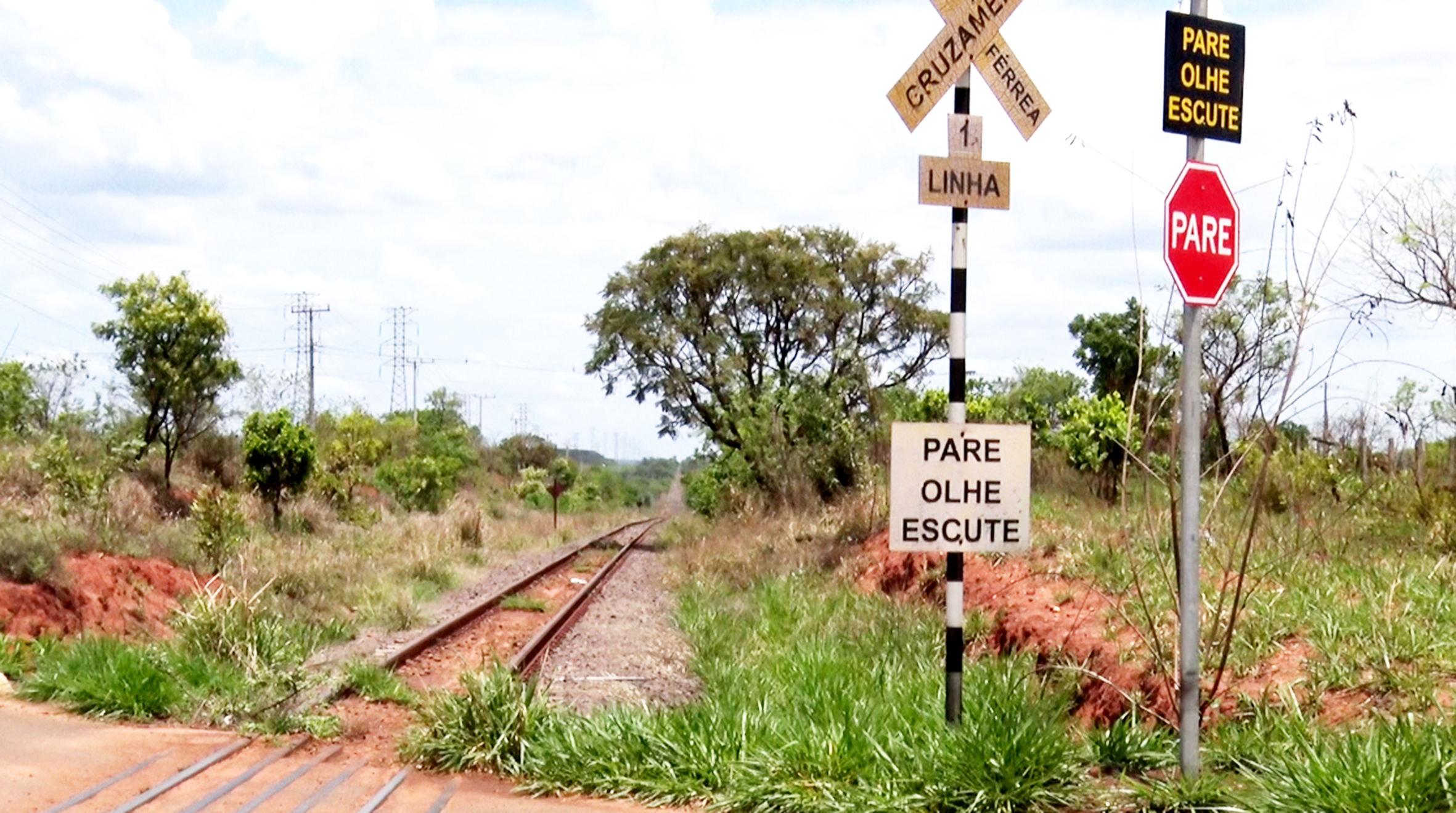 Contorno ferroviário construído em Três Lagoas está tomado por mato.