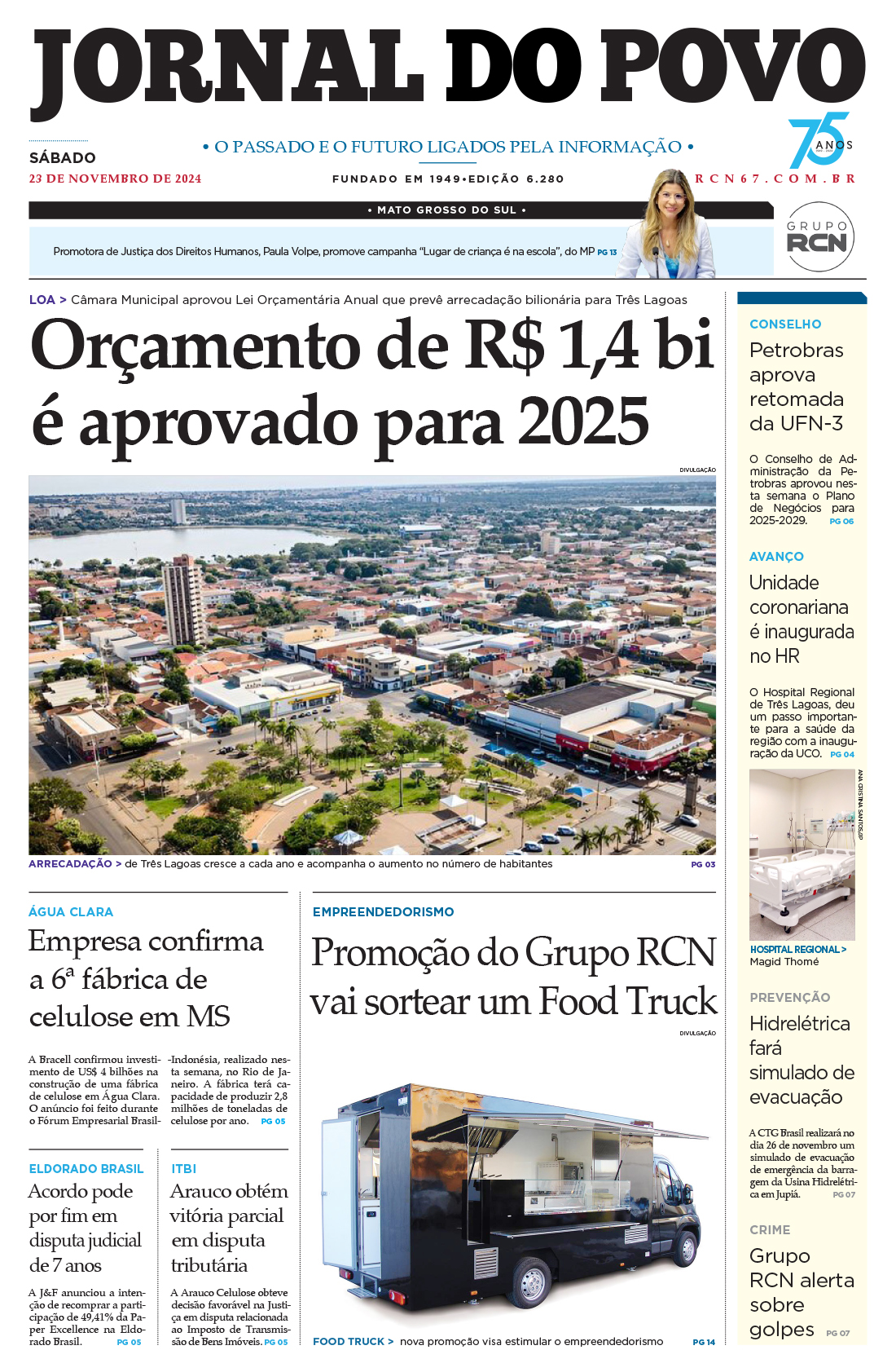 23 de Novembro de 2024 - ANO 75 - 6.280