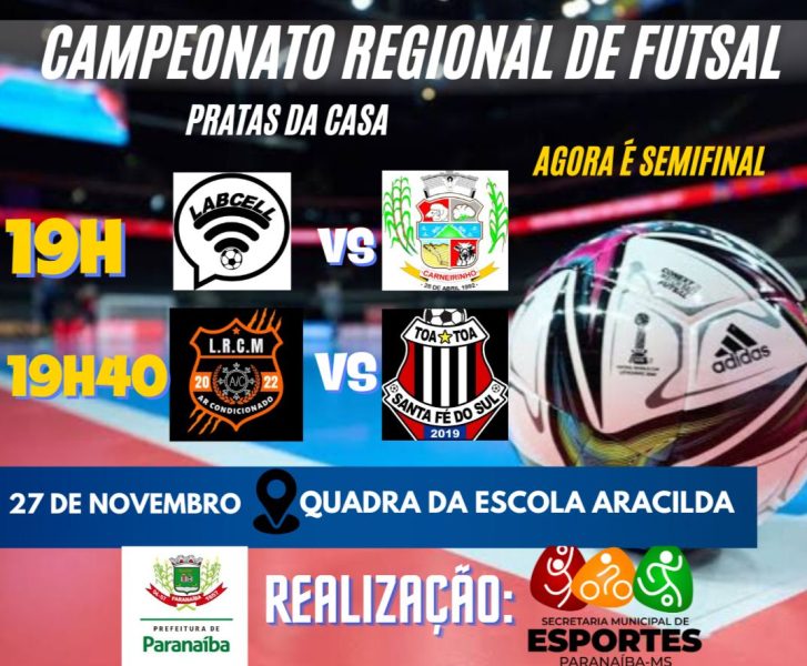 Semifinal do Campeonato Regional de Futsal é nesta quarta-feira