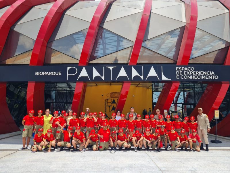 Alunos do Projeto Bombeiros do Amanhã visitam Bioparque Pantanal