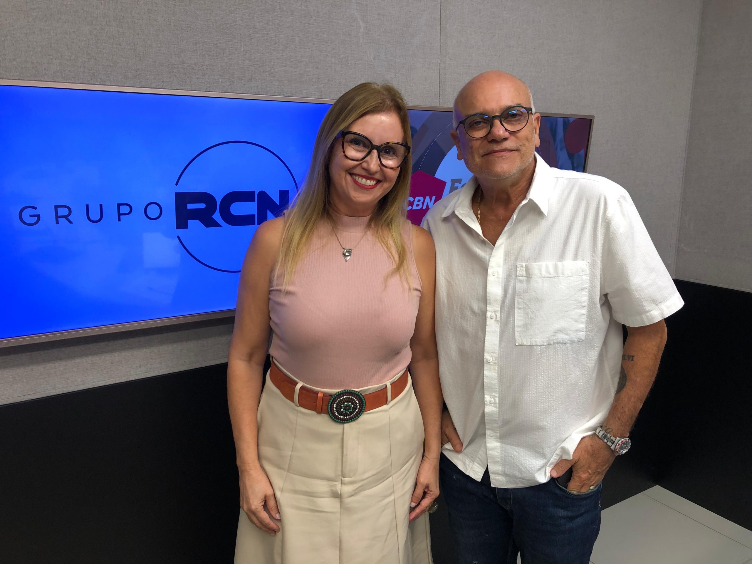 Diretora pedagógica da escola Gappe, Ana Christina,  com José Marques,